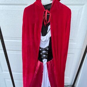 Red Riding Hood Costume, Dress & Hooded Cape, in Size XL